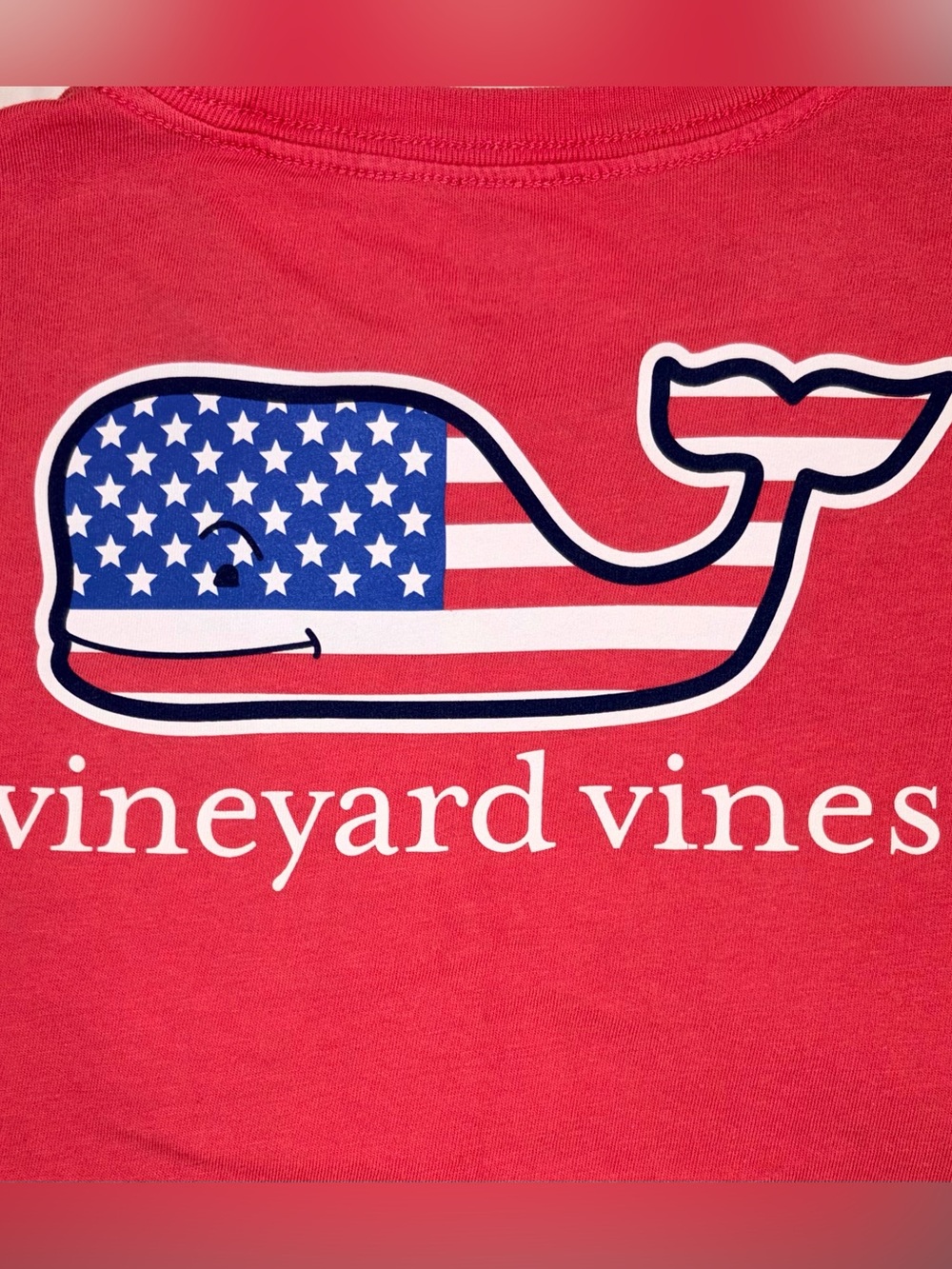 Vineyard Vines Stars and Stripes whale tee sz 6 EUC Smoke free home